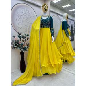 ชุดราตรีดีไซเนอร์มีสไตล์ชุดอนาลกาลีพร้อมที่กึกและ Dupatta - Product Image 2