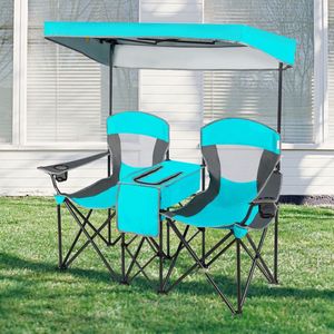 Portable Folding <b>Camping</b> <b>Canopy</b> <b>Chair</b> with Cup Holder Outdoor Furniture - Product Image 5