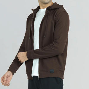 Sudadera con Capucha para Hombre de Algodón Jersey de Alta Calidad con Cremallera, Logotipo Personalizado, Impresión Serigrafiada, Oversize, Negra, Lisa, Lavada, Ecológica - Product Image 3