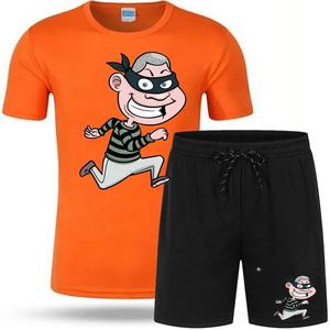 ชุดเสื้อยืดผ้าฝ้าย2ชิ้นสำหรับผู้ชายชุดสั้นสำหรับ100% เสื้อยืดขนาดพลัสไซส์ออกแบบโลโก้ได้ตามที่ต้องการ - Product Image 4