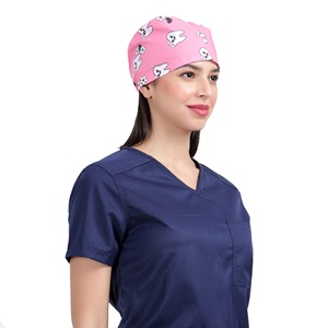 Unisex Cotton Scrub Cap Twill Fabric Needle Detection Medical Surgical Nurse Hat Adjustable Hospital Headwear Custom Uniform - Product Image 2