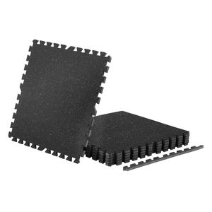 Set di Tappetini Imbottiti Intrecciati per Palestra - 6 Pezzi 61 x 61 x 1,4 cm in Schiuma EVA ad Alta Densità, Gomma Morbida per Fitness ed Esercizio - Product Image 1