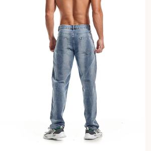 Jeans de Mezclilla para Hombre, Corte Recto, Lavado a la Piedra, Cintura Media, Corte Regular, Tela de Algodón, Estilo Casual, para Otoño - Product Image 6
