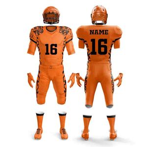 Premium Quality Reflective Breathable Outdoor Design Your Own American Football Uniform Sets MOQ 100% Polyester Custom Made Sets - Product Image 1
