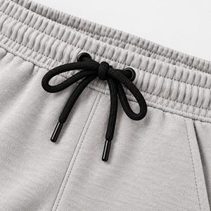 Pantalones cortos con cordón para hombre, de color sólido, de algodón, informales, tipo bermuda, con cintura elástica y bolsillos laterales - Product Image 3