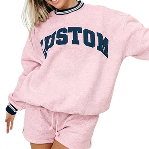 Women's Sweatshirt Custom Printed Greek Letter Trend Basic Women <b>Mock</b> <b>Neck</b> <b>Top</b> Oversized Loose Fit Casual <b>Tops</b> 100% Cotton - Product Image 2