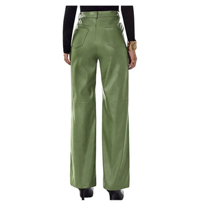 Nouvelle Arrivée - Pantalon Décontracté en Cuir Respirant Style Streetwear Taille Haute Élastique et Devant Plat pour l'Hiver - Vente Flash - Product Image 4