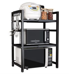 Vietnam Multifunctional Space-Saving Kitchen Organizer Retractable Microwave Oven Shelf Rice Cooker Storage <b>Rack</b> Durable Counter - Product Image 3