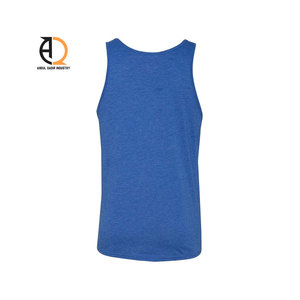 Débardeur uni en coton 100% de haute qualité pour homme, personnalisable avec logo d'usine - Product Image 4