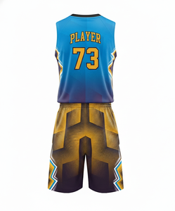 Custom Sublimated Basketball Jersey Team Name 73 Moisture Wicking V-Neck Sleeveless <b>Mesh</b> Uniform Adult Unisex All Seasons - Product Image 3