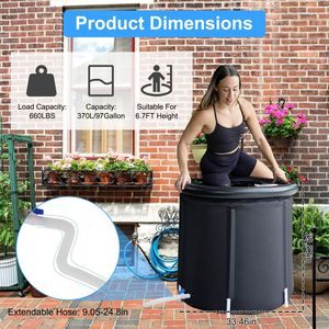 Vasca da Bagno Isolata Portatile da 370L (97 Galloni) per il Recupero degli Atleti, Facile da Montare, Attrezzatura per Palestra Domestica - Product Image 6
