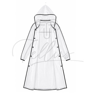 Manteau de pluie imperméable pour femmes, veste de pluie longue légère à capuche, manteau d'extérieur coupe-vent pour dames, vêtements de pluie réutilisables à la mode - Product Image 5