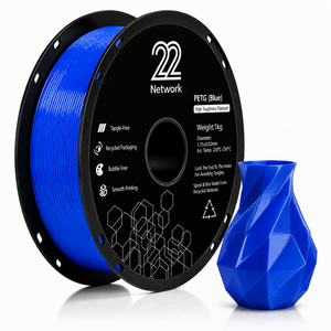 Filament PETG bleu réseau 22 en vrac pour vente en gros, 1,75 mm, 1 kg, haute résistance, plastique pour imprimante 3D - Product Image 1
