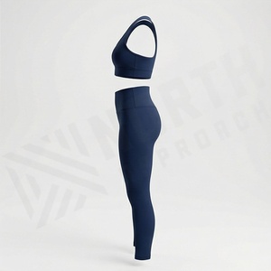 Ensembles de yoga et de fitness pour femmes, tenues de sport deux pièces en spandex et nylon, vêtements de sport sans couture pour femmes, vêtements de sport actifs, ensembles de survêtements - Product Image 3