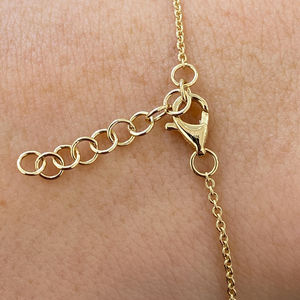 Bracelet station en or 14K avec diamants multi-formes sertis clos, 1 carat, E VVS, diamant de laboratoire, bijoux fins délicats, cadeau pour elle, style élégant - Product Image 3