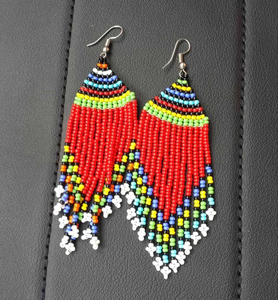 Nouvelles Boucles d'Oreilles Pendantes Artisanales Broderie Perles de Rocaille Nœud Papillon Bijoux Perles Cadeaux pour Filles Boucles d'Oreilles Tendance - Product Image 2