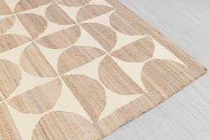 Tapis artisanal en jute et chanvre naturel – Tapis de sol bohème écologique – Tapis artisanal en jute et chanvre écologique – Style bohème moderne - Product Image 5