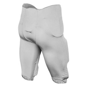 Silver Grey American Football Pants Lace Up Front Closure Integrated Seven Piece Pad Set For Advanced Impact Protection - Product Image 2
