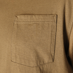 <b>Men's</b> <b>Khaki</b> Solid Color Short Sleeve O-Neck <b>T</b>-<b>Shirt</b> Regular Fit Casual Knitted Fabric 100% Cotton Pocket Design 2027 - Product Image 6