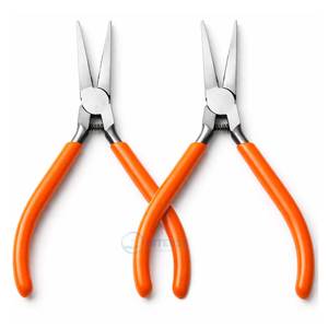 2 Pcs Flat <b>Nose</b> Pliers 5 Inch Flat <b>Long</b> Needle <b>Nose</b> Pliers for Jewelry Making Wire Bending Craft Repair DIY Hand Tool - Product Image 1