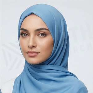 Hiyab de Chifón de Color Sólido para Mujer, Suave al Tacto, para Uso Diario, Pañuelo Étnico de Oriente Medio - Product Image 3