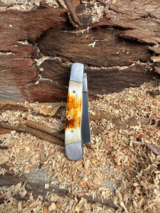 Couteau pliant artisanal en acier au carbone pour l'aventure en plein air et le camping, lame en carbone forgée à la main de qualité supérieure, couteau de poche durable, bois, DIY, OEM - Product Image 5