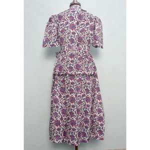 Robe Kangoura 100% coton confortable et élégante pour femmes, fabriquée à la main en Inde, magnifique robe midi confortable pour les fêtes - Product Image 6