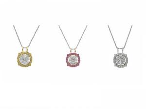 Collier pendentif en diamant naturel taille princesse marquise 0,98 carat avec halo floral, en argent sterling plaqué or pour femme, idéal pour mariage et fiançailles - Product Image 5