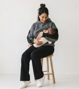 Ensemble de survêtement d'allaitement pour femmes, 100% coton polaire, coupe ample, confortable, vêtements de maternité, ensemble pour maman qui allaitit - Product Image 3