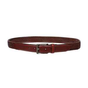 Cinturón Trenzado de Cuero 100% Genuino de Lujo para Hombre, con Logotipo Personalizado, Cómodo, con Hebilla de Aleación - Product Image 1