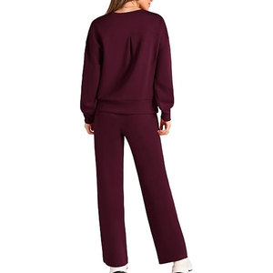Ensemble de survêtement pour femme de style moderne, tissu doux, tenue assortie pour un look décontracté, confort quotidien, vêtements de maison - Product Image 2