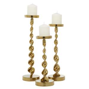 Ensemble de 3 chandeliers torsadés pour la décoration de la maison, finition métallique durable - Product Image 1