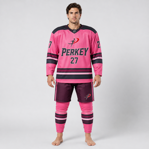 Vêtements de sport professionnels pour équipes, dotés d'un matériau léger et respirant, pour les entraînements en club, uniformes de hockey sur glace, jeux compétitifs - Product Image 1