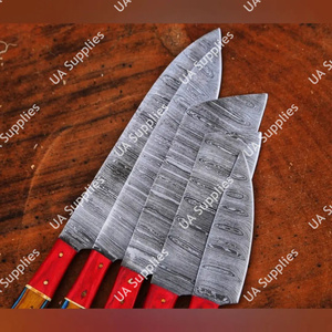 Wholesale Price 5pcs <b>Sharp</b> Damascus Steel Professional Chef Modern <b>Knives</b> Kitchen <b>Knife</b> <b>Set</b> OEM Customized Pakka Wood - Product Image 4