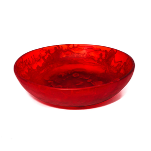 Vaisselle en résine moderne faite à la main, design personnalisé, forme ovale, bol à salade de fruits froids pour les fêtes - Product Image 1