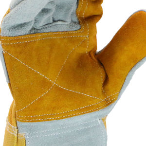 High Quality Leather Palm Coated Heat Resistance Anti-Slip Smooth Heavy Duty Work Safety <b>Gloves</b> Industrial - Product Image 3