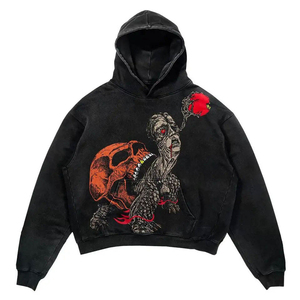 Sweat-shirts à capuche en polaire respirant pour homme, impression numérique de haute qualité, polyester/coton - Product Image 1