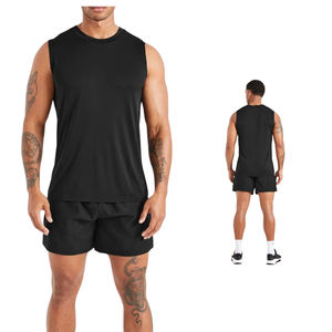 Débardeur de sport personnalisé en coton pour hommes, séchage rapide, doux, respirant, sans manches, pour entraînement et usage décontracté, OEM ODM - Product Image 1