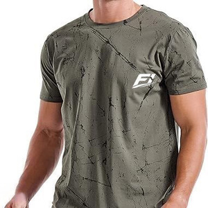 Camisetas al por mayor para hombre con logo personalizado, patrón craquelado, sublimación, camisetas en blanco para gimnasio, fitness, ropa deportiva, streetwear, proveedor B2B de EE. UU. - Product Image 2