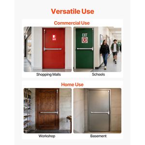 Barra Antipanico Verticale in Acciaio Inox da 28 Pollici per Porte Commerciali, Dispositivo di Emergenza - Product Image 6
