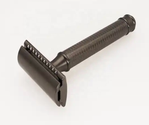 มาใหม่ล่าสุดร้อนความปลอดภัยมีดโกนทองเหลืองReusableยาวเดี่ยวขอบโกนหนวดความปลอดภัยสําหรับชายDouble Edgeความปลอดภัยมีดโกนสีดํา - Product Image 2