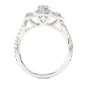 Anillo de Diamantes Naturales de 1.3.3 Quilates, Oro de 18K, Corte Redondo, Diamantes Laterales, Diseño Clásico de Lujo, Joyería al por Mayor - Product Image 4