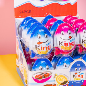 Funny cartoon egg-shaped chocolate <b>candy</b> and toy cars with a mild sweet flavor suitable for children, made in Vietnam - Product Image 6