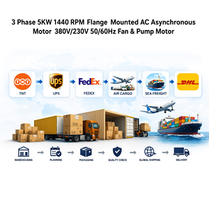 Moteur asynchrone triphasé 5KW 1440 tr/min à montage sur bride 380V/230V 50/60Hz pour ventilateur et pompe - Product Image 3