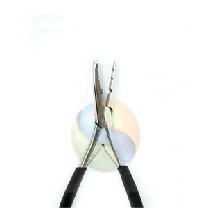 Juego de Pinzas para Extensiones de Cabello de Acero Inoxidable de Primera Calidad con Herramienta para Remover Cuentas y Estuche de Cuero PU, Plateado Profesional - Product Image 3