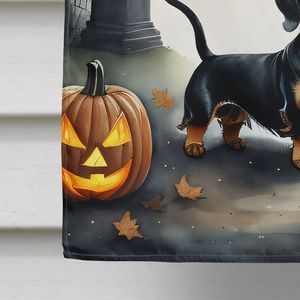 Large Dachshund Spooky Halloween <b>House</b> Flag Multicolor Polyester Yard & Lawn <b>Sign</b> Pole Decorative Wall <b>Hanging</b> for Porch Artwork - Product Image 4