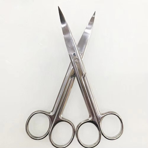 Ciseaux chirurgicaux de qualité supérieure en acier inoxydable, réutilisables, tranchants/à pointe arrondie, droits et courbés, pour la chirurgie médicale - Product Image 5