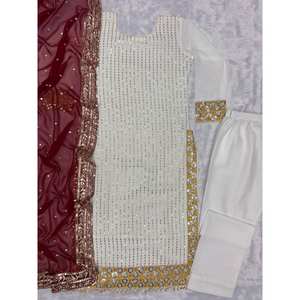 Conjunto de Traje de Diseñador para Mujer con Bordado de Lentejuelas Elegante - Product Image 5