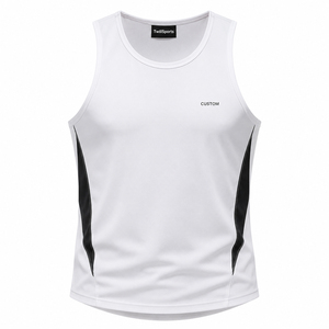 Men's Sleeveless Gym <b>Vest</b> Breathable Workout Muscle <b>Stringer</b> Cut-Off Y Back Tank Tops 3D Fitness Pattern Wholesale Private Label - Product Image 1