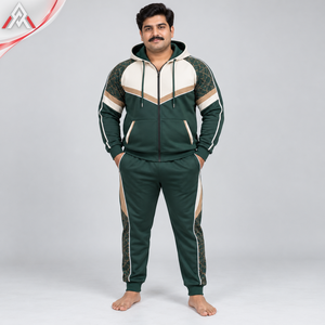 Conjunto deportivo ligero premium para hombre con capucha, cremallera, color sólido, manga larga, conjunto completo, ropa de invierno para hombre. - Product Image 1